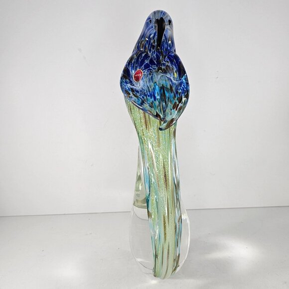 Formia Vetri Di Murano Italy Bird Blue Green Glass Figurine 58/500 REPAIRED - Picture 7 of 14